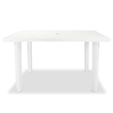 Vidaxl tuintafel 126x76x72 cm kunststof wit