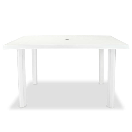 Vidaxl tuintafel 126x76x72 cm kunststof wit