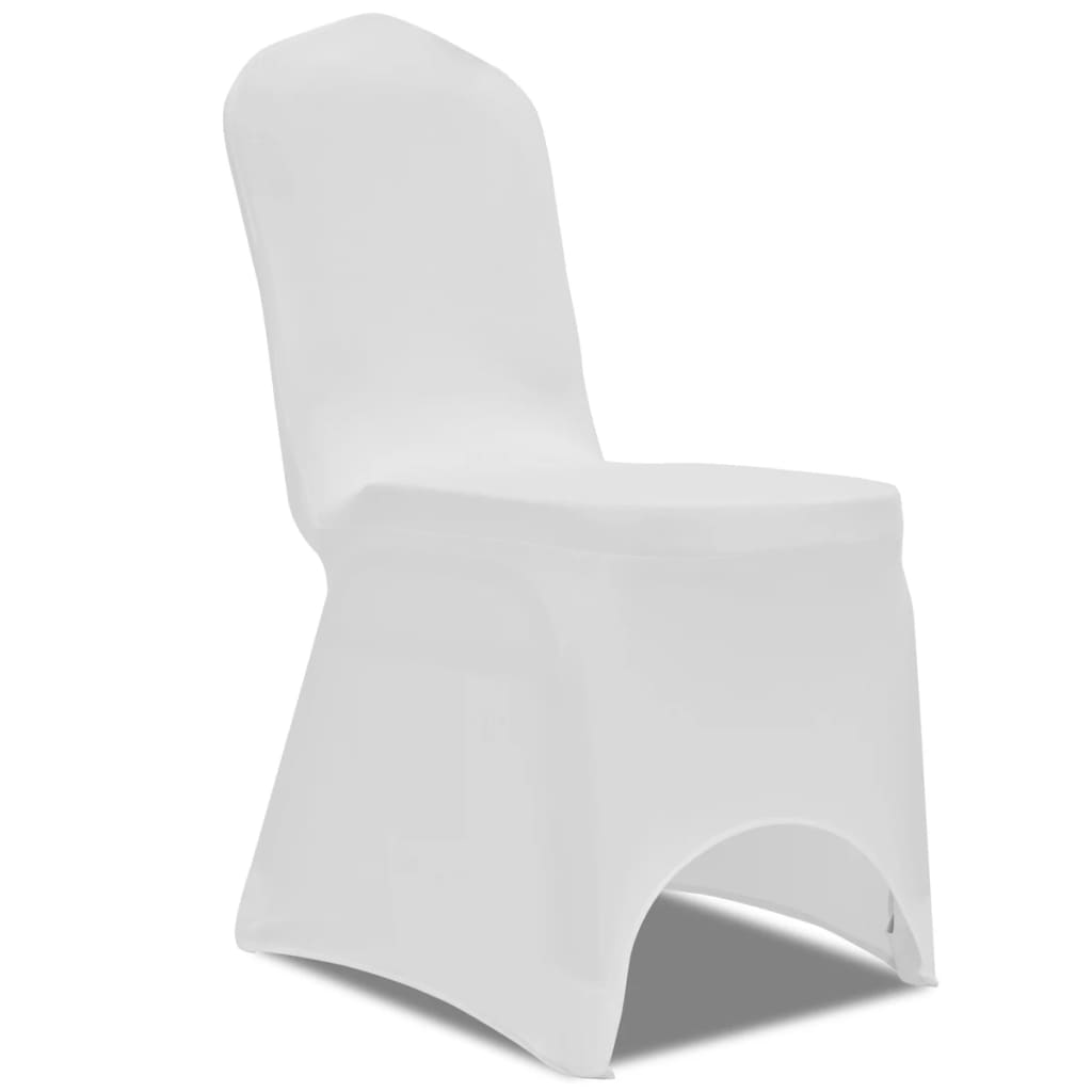 VidaXL Seat Covers Stretch White 100 sts