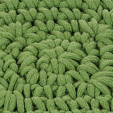 Vidaxl plaid kussen basketweave met kussen groen 50 x 50 cm katoen