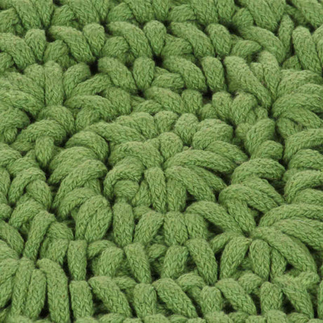 Vidaxl plaid kussen basketweave met kussen groen 50 x 50 cm katoen