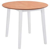 Vidaxl eettafel inklapbaar rond mdf wit