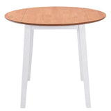 Vidaxl eettafel inklapbaar rond mdf wit