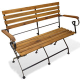 Vidaxl tuinbank inklapbaar 112 cm massief acaciahout