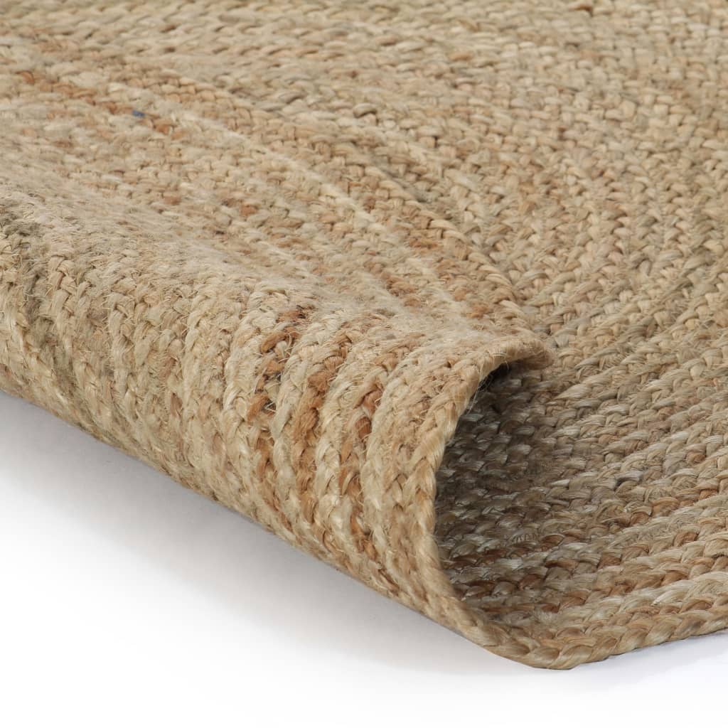 Vidaxl preproga okoli 120 cm pletene jute