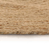 Vidaxl Teppich um 120 cm geflochtene Jute