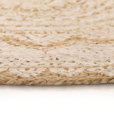 Vidaxl -Teppich mit dem Druck um 150 cm geflochtene Jute