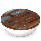 Vidaxl salontafel komvormig massief gerecycled hout wit
