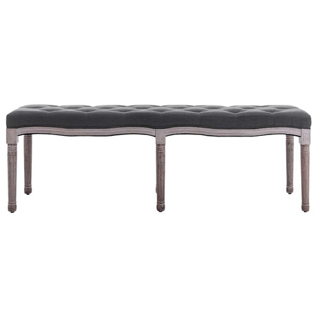 Vidaxl bankje 150x40x48 cm linnen massief hout donkergrijs