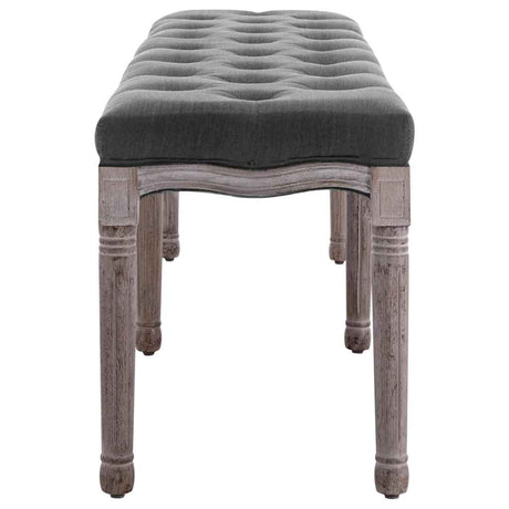 Vidaxl bankje 150x40x48 cm linnen massief hout donkergrijs
