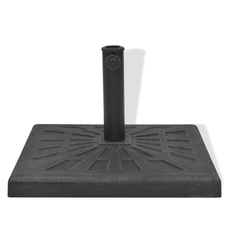 Vidaxl Parasol Foot Quadrat 12 kg Harz schwarz
