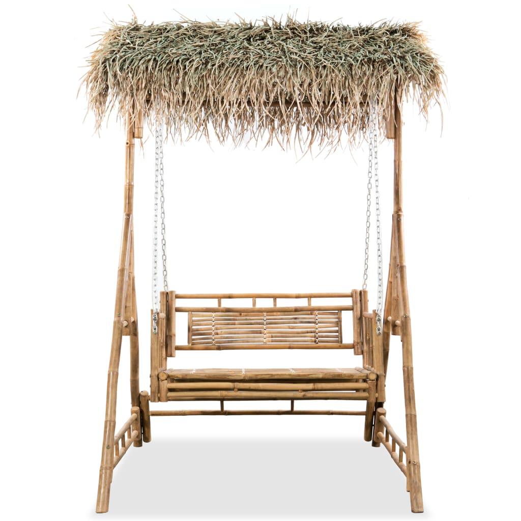 Vidaxl Swing Bench med palmblad 2-sits 202 cm bambu