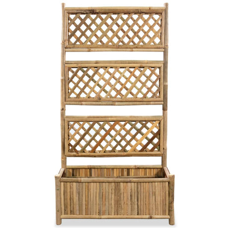 Vidaxl -Pflanzer mit einem Rack 70 cm Bambus angehoben