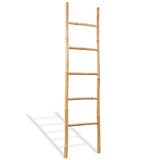 Vidaxl -Handtuchleiter mit 5 Sport 150 cm Bambus
