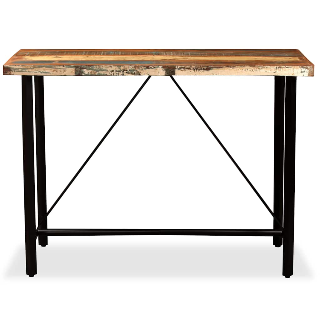 Vidaxl bartafel 120x60x107 cm massief gerecycled hout