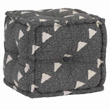 Vidaxl pouffes geometrisch grijs en wit 40 x 40 x 40 cm stof