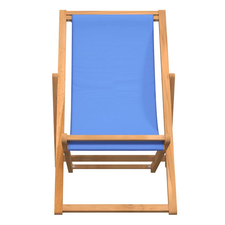 Vidaxl ligstoel 56x105x96 cm teakhout blauw