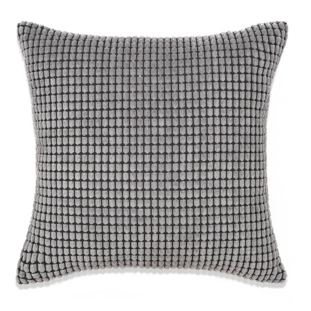 Vidaxl decorative cushion set 45x45 cm velor gray 2-piece