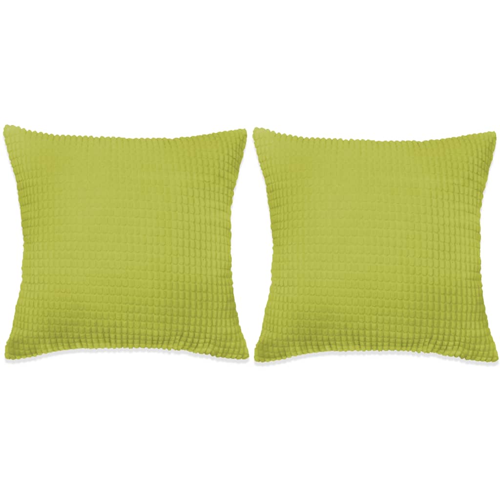 Vidaxl decorative cushion set 60x60 cm velor green 2-piece