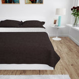 Vidaxl Bedsprey doppelt 170x210 cm Quiltcreme und braun