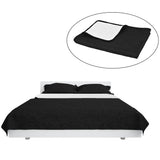 Vidaxl Bedspread Doble -lado 220x240 cm Edredón blanco y negro