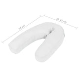 Vidaxl Schwangerschaftskissen J-förmig 54x (36-43) cm weiß