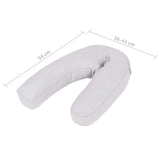 Vidaxl pregnancy cushion J-shaped 54x (36-43) cm Gray