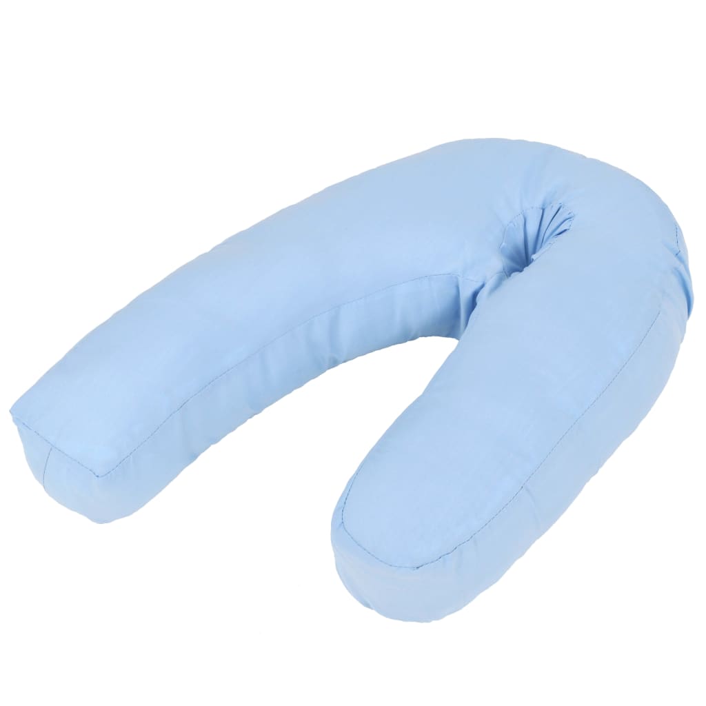 Vidaxl pregnancy cushion J-shaped 54x (36-43) cm blue