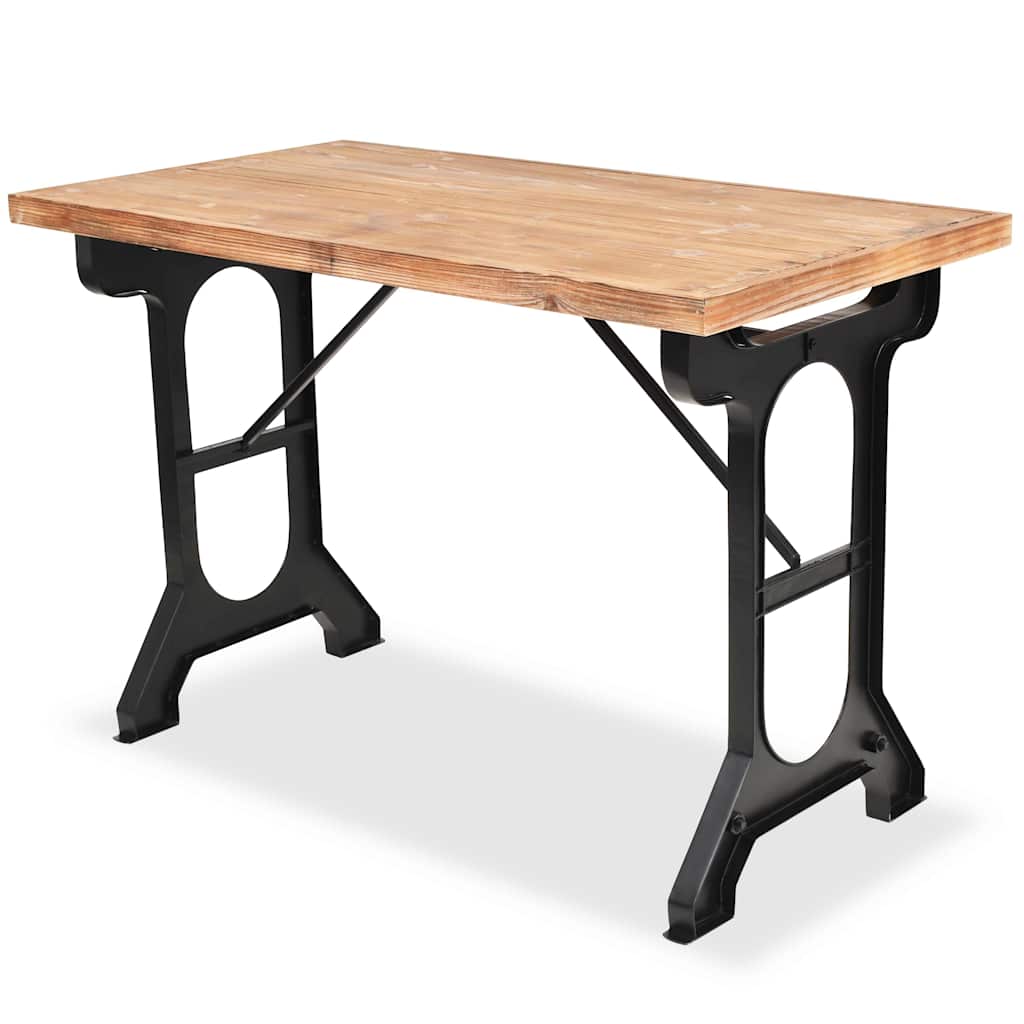 Vidaxl eettafel 122x65x82 cm massief vurenhout
