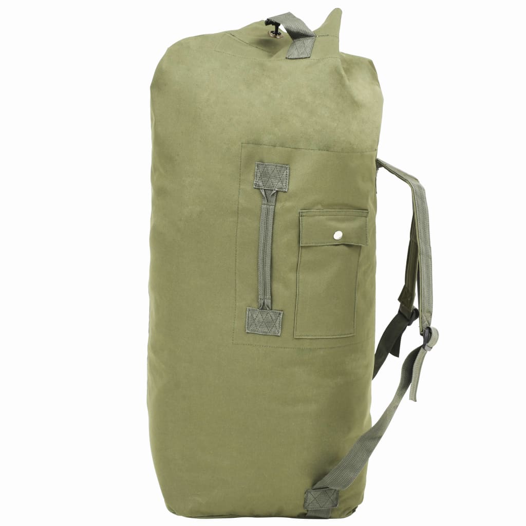 Vidaxl Sports Borse Army Style 85 L Olive Green