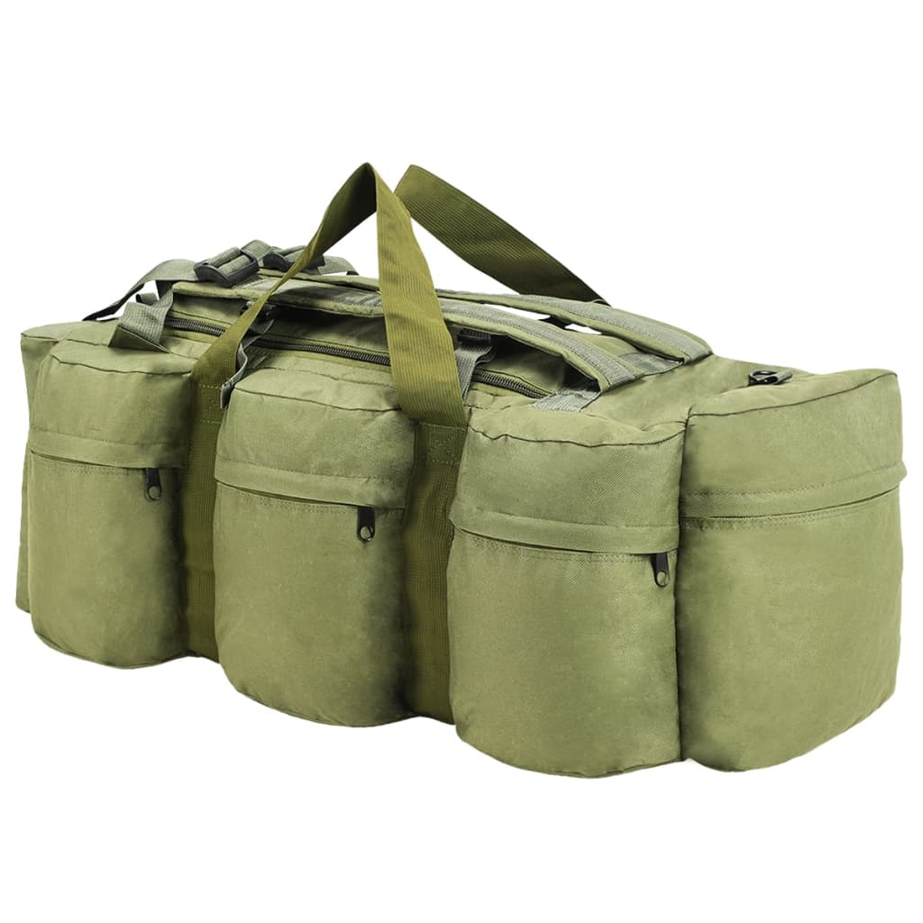 Vidaxl Plunjezak 3 en 1 Estilo del ejército 90 L Olive Green