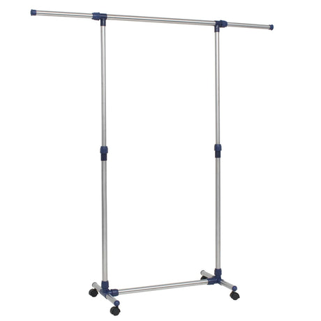 Vidaxx verstellbarer Kleiderständer 165x44x150 cm Edelstahl silber