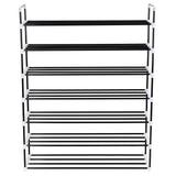 Vidaxl shoe rack with 7 shelves of metal and plastic black