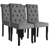 Vidaxl eetkamerstoelen 4 st stof donkergrijs