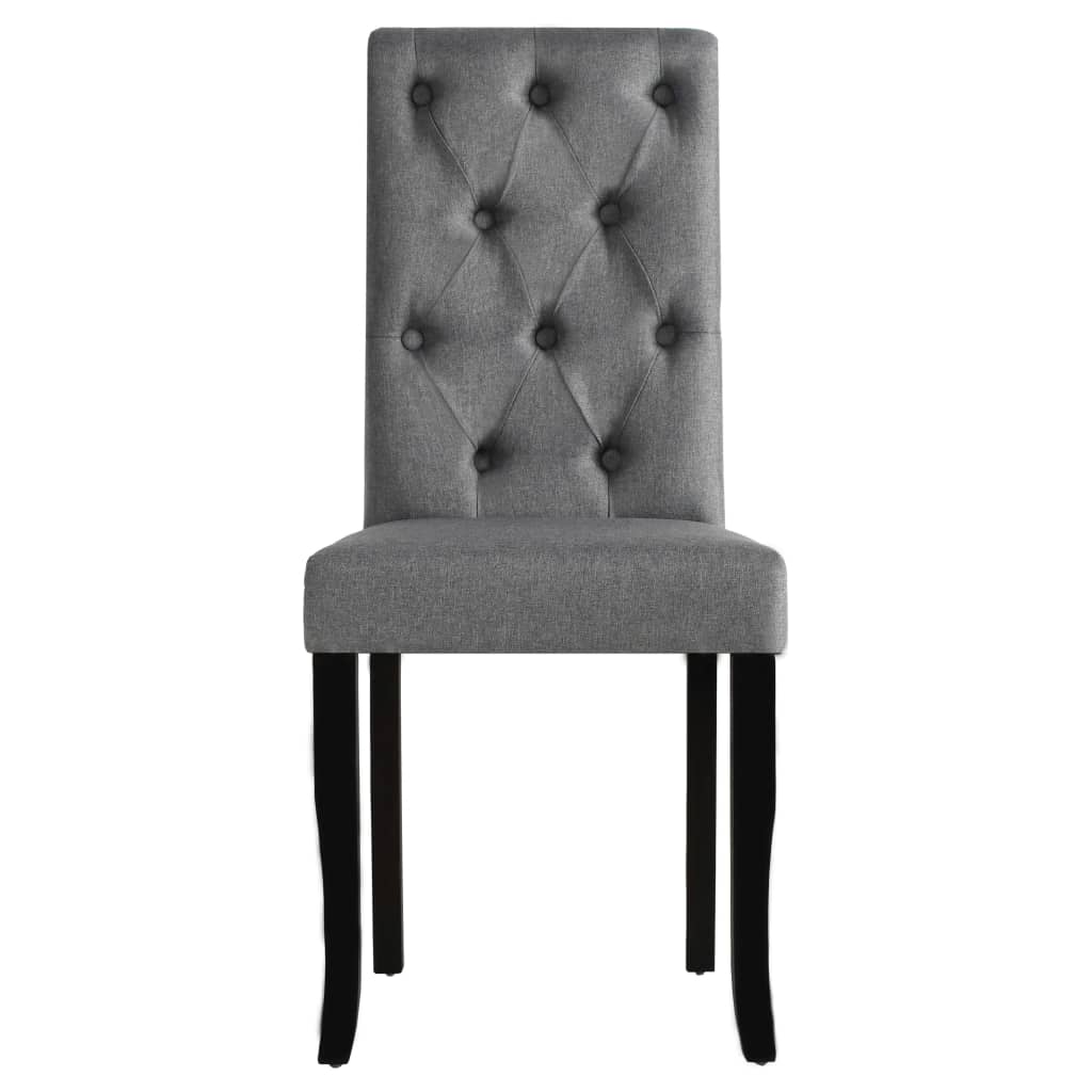 Vidaxl eetkamerstoelen 4 st stof donkergrijs
