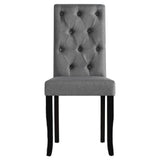 Vidaxl eetkamerstoelen 4 st stof donkergrijs