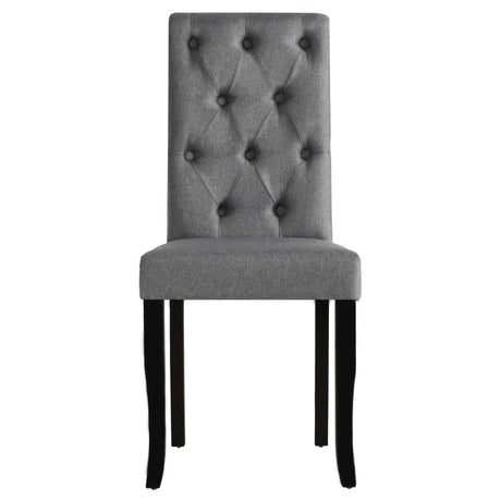 Vidaxl eetkamerstoelen 4 st stof donkergrijs