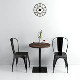 Vidaxl bistrotafel rond 60x75 cm mdf en staal donker essenkleur