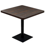Vidaxl bistrotafel vierkant 80x80x75 cm mdf en staal donker essenkleur