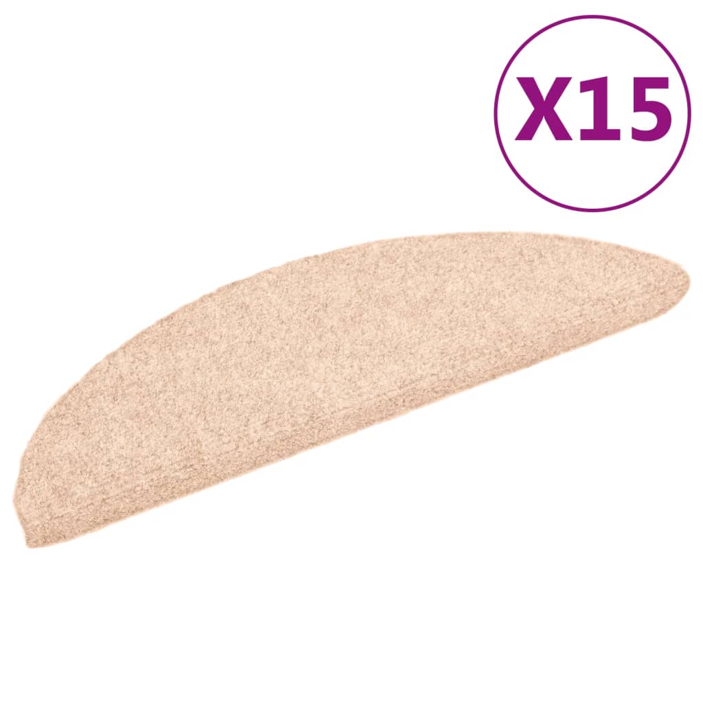 Vidaxl stair mats self -adhesive 56x17x3 cm Needle felt -felt -colored 15 sts