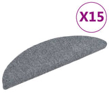 Vidaxl Stair Mats auto-adhésif 56x17x3 cm aiguille en feutre gris clair 15 m