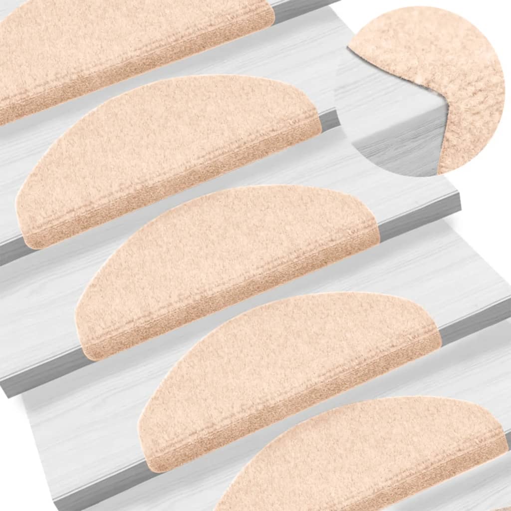 Vidaxl stair mats Self -adhesive 65x21x4 cm Needle felt felt -colored 15 sts