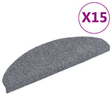 Vidaxl tappetini per autoadesivo 65x21x4 cm in feltro di grigio chiaro 15 m