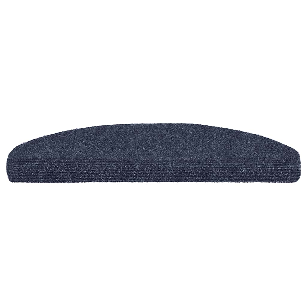 Vidaxl -Treppenmatten Selbstadhäsiv 15 Stücke 65x21x4 cm blau halbround groß