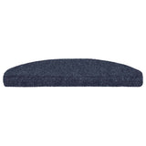 Vidaxl -Treppenmatten Selbstadhäsiv 15 Stücke 65x21x4 cm blau halbround groß