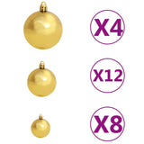 Vidaxl Set di palline di Natale a 100 pezzi 3 4 cm Bronzo marrone colorato in oro