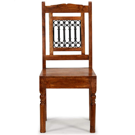 Vidaxl eetkamerstoelen 2 st klassiek hout met honingafwerking
