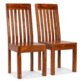 Vidaxl eetkamerstoelen 2 st modern hout met honingafwerking