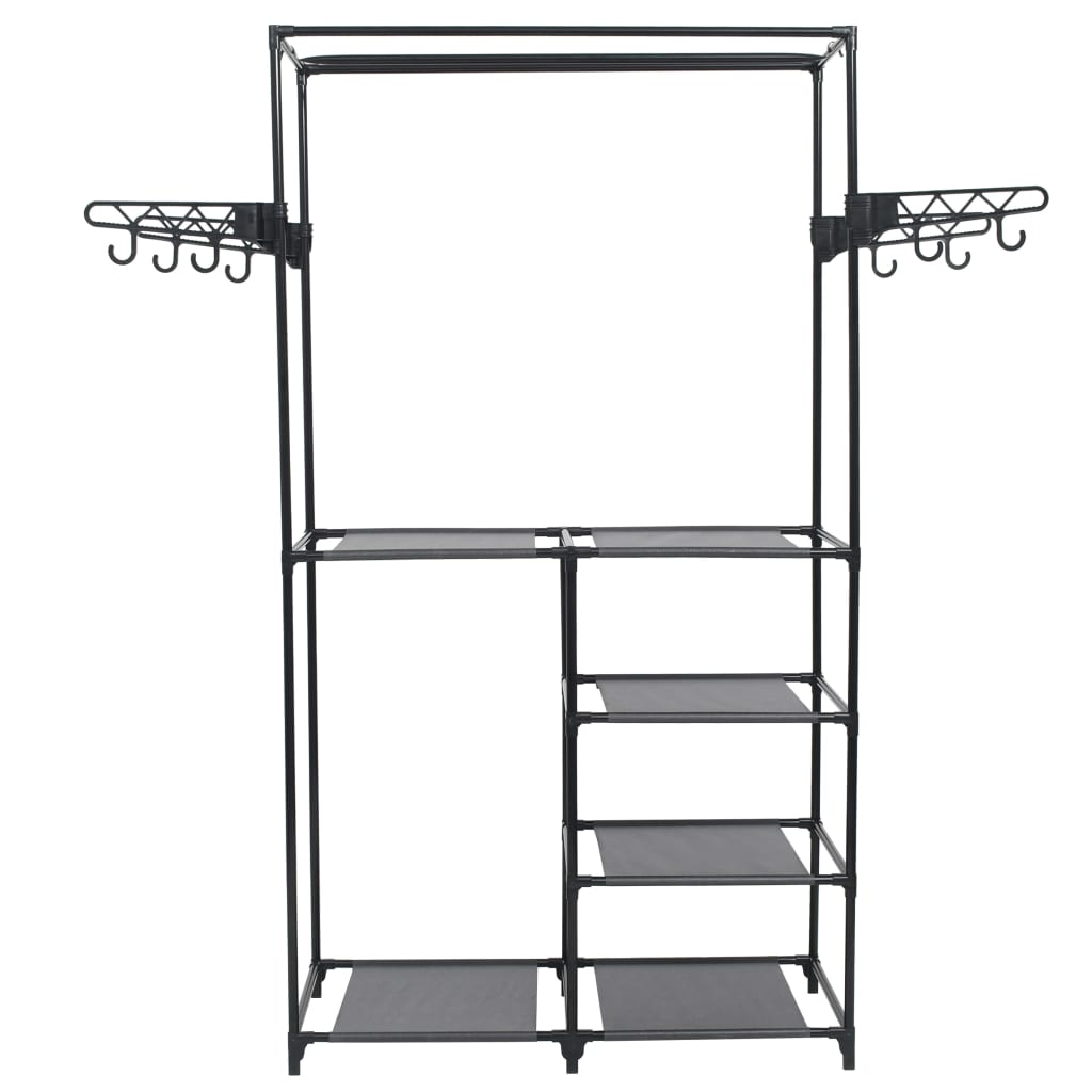 Vidaxl Relling Rack 87x44x158 Cm de acero y tela no tejida Negro