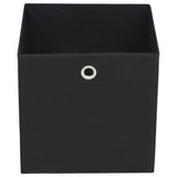 Boîtes de rangement Vidaxl 4 PCS 32x32x32 cm Tissu non tissé noir